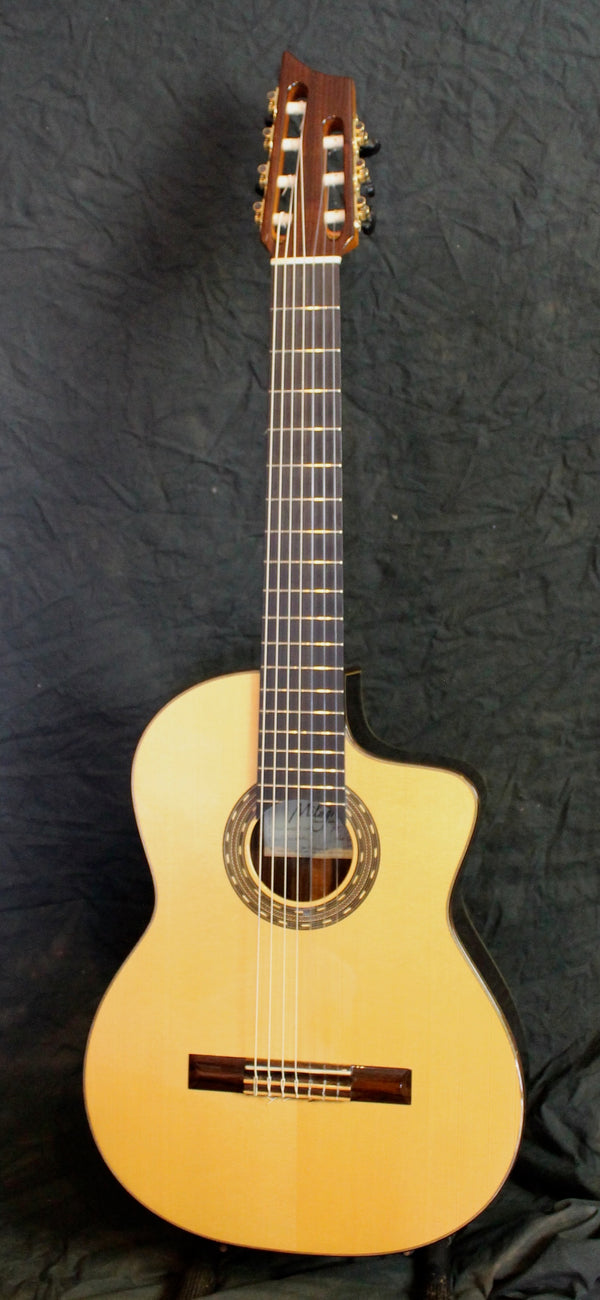 Bartelox Milagro cut a way classical electric 7 string guitar