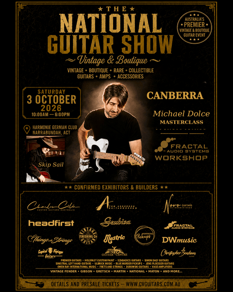 Canberra national guitar Show Saturday the 3rd of October 2026