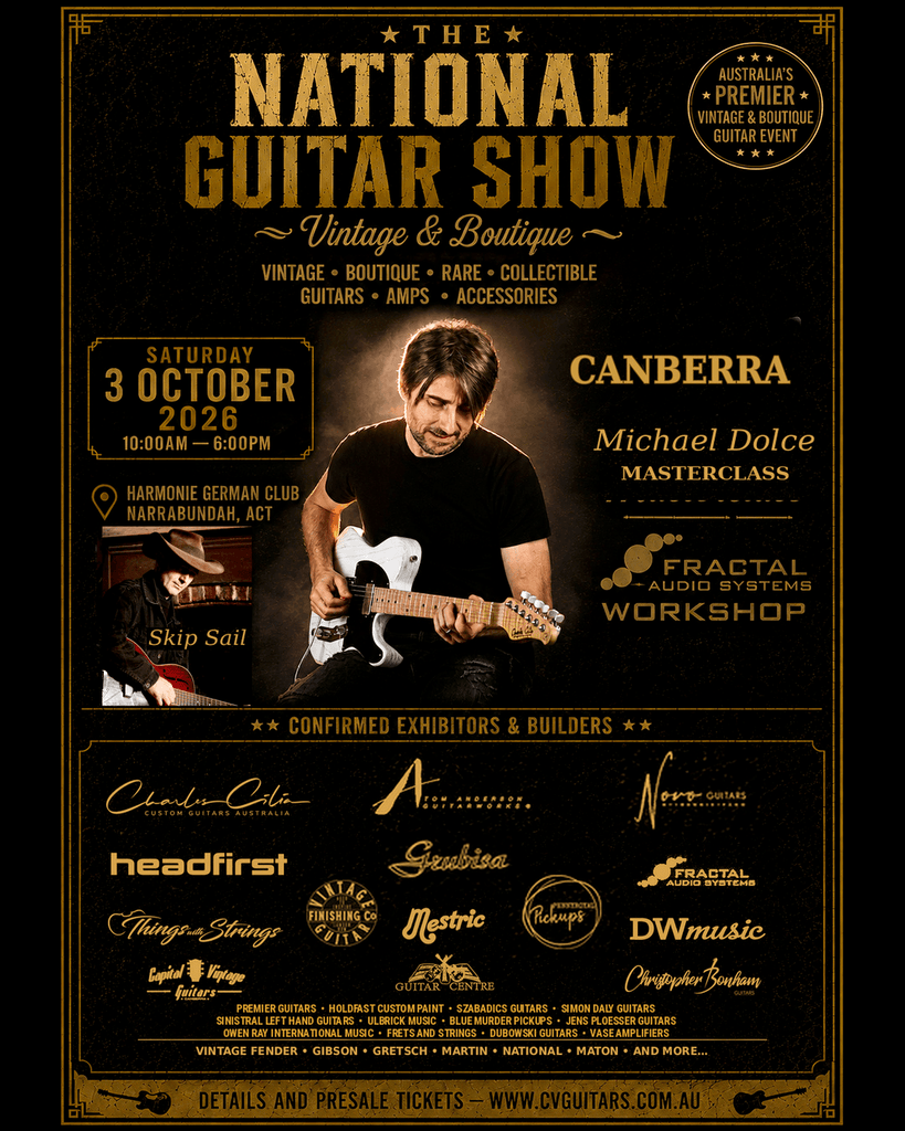 Canberra national guitar Show Saturday the 3rd of October 2026